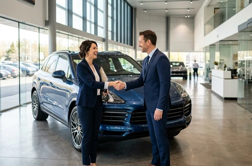 Customer getting answers about their car loan